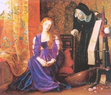  dama Pintura - The Pained Heart también conocido como Suspiro, no más damas, no más suspiros Prerrafaelita Arthur Hughes